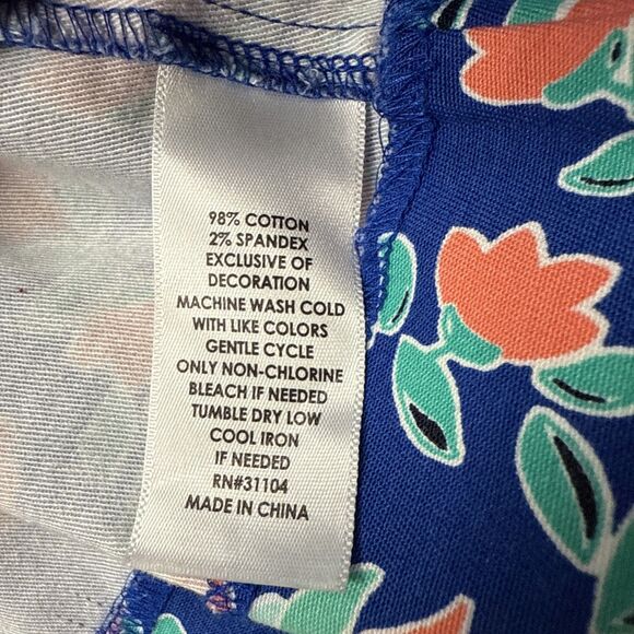 Crown & Ivy Women’s Size 8 Blue Pineapple Print Sleeveless Sheath Dress Lace Tri - Picture 5 of 8